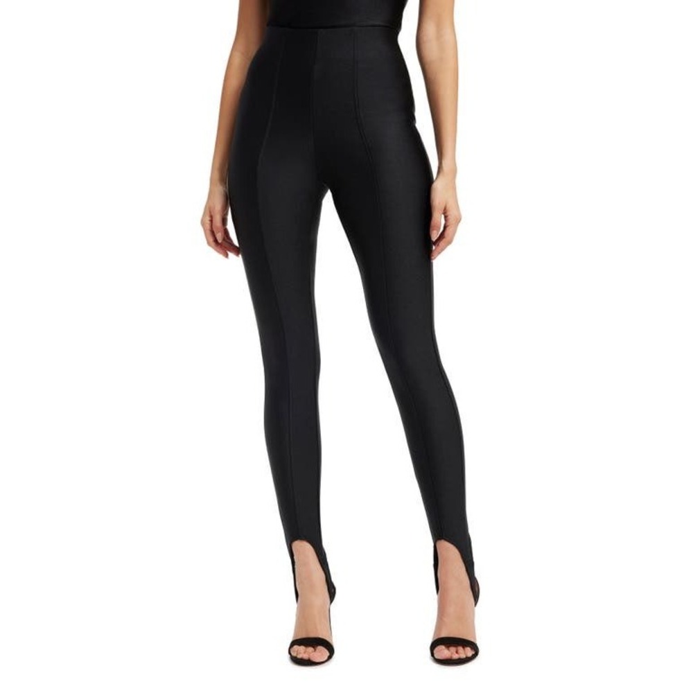 Good American Shine Compression Stirrup Legging Pants High Rise Size 6 Black NWT